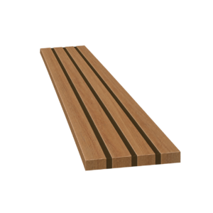 Painel Ripado de PVC Wide - Wood Amêndoa